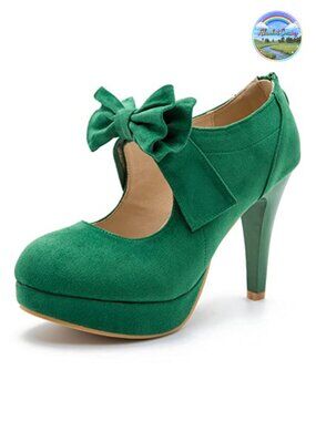 Women's Platform Mary Jane Pumps High Heel Closed Toe Bow Zip Stiletto Heels